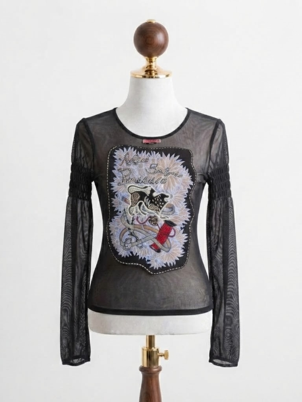 Vintage Y2K Parasuco Sheer Mesh Fairycore Top